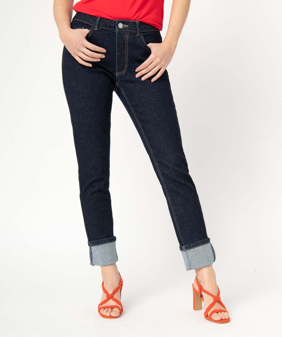 Jean femme coupe Slim coloris délavé vue1 - GEMO 4G FEMME - GEMO