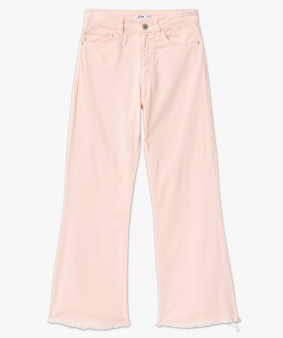Jean femme large avec finitions franges longueur 7/8ème vue4 - GEMO(FEMME PAP) - GEMO
