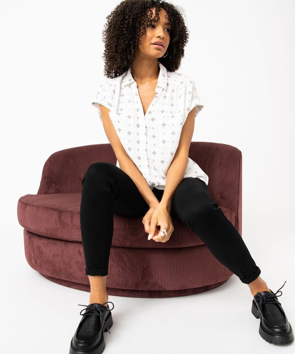 Chemise imprimée à manches courtes femme vue5 - GEMO(FEMME PAP) - GEMO