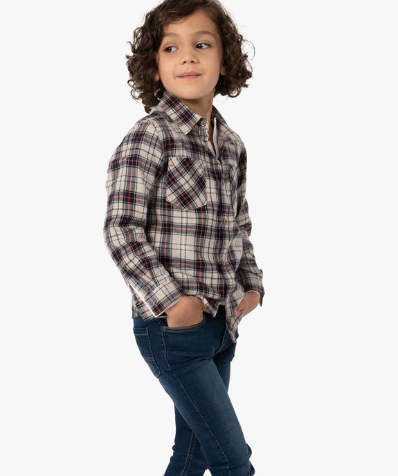Chemise garçon à carreaux 100% coton vue1 - GEMO (ENFANT) - GEMO