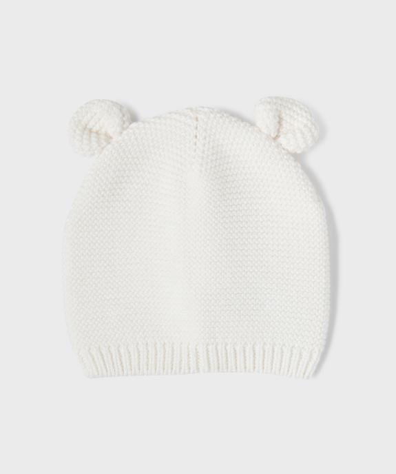 Bonnet de naissance avec oreilles vue1 - GEMO(BB COUCHE) - GEMO