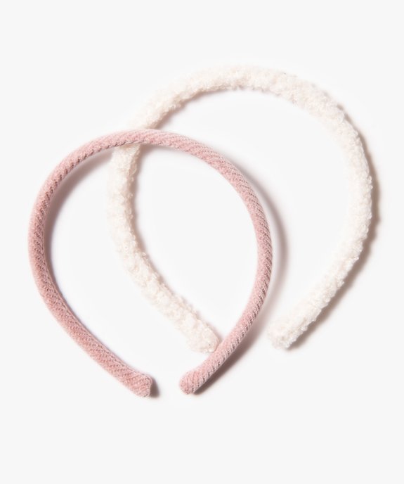 Serre-tête fille en velours et maille bouclette (lot de 2) vue1 - GEMO (ACCESS) - GEMO