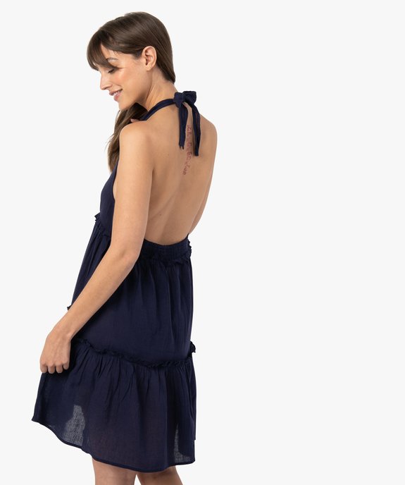 Robe de plage femme à volants vue3 - GEMO (PLAGE) - GEMO