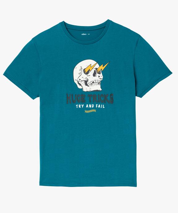 Tee-shirt à manches courtes avec motif tête de mort homme vue4 - GEMO 4G HOMME - GEMO