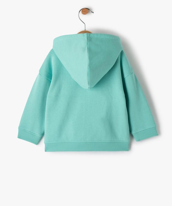 Sweat zippé molletonné à capuche bébé garçon vue3 - GEMO(BEBE DEBT) - GEMO