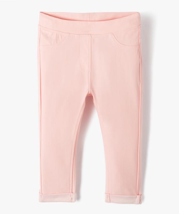 Jegging à taille réglable bébé fille vue1 - GEMO(BB COUCHE) - GEMO