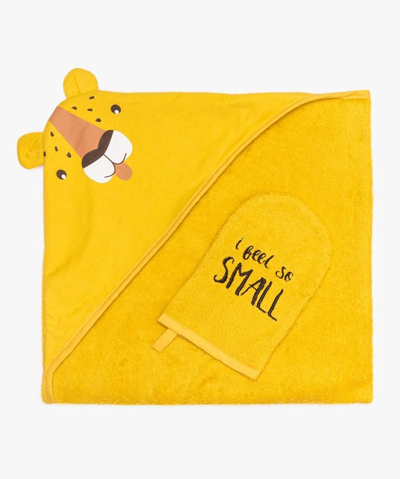 Cape de bain bébé garçon avec motif lion vue1 - GEMO(BB COUCHE) - GEMO