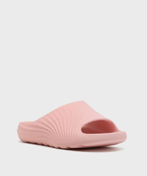 Mules de piscine moulées et unies femme vue2 - GEMO (PLAGE) - GEMO