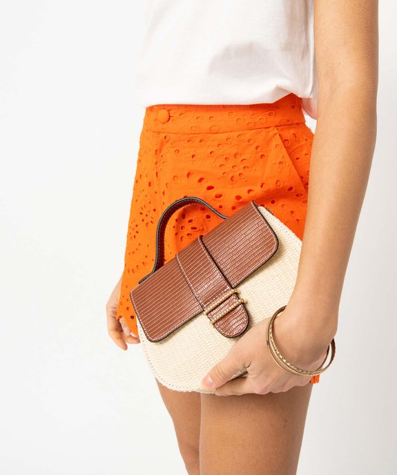 Sac à main femme compact et rond à décor en relief vue4 - GEMO (ACCESS) - GEMO