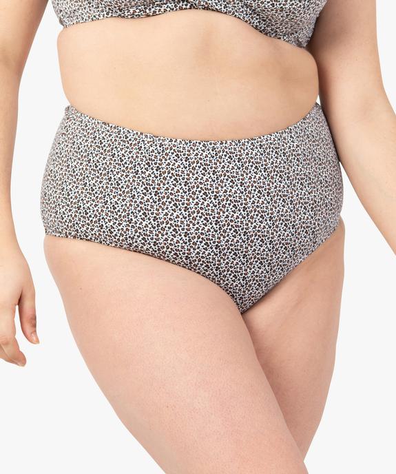 Bas de maillot de bain femme grande taille avec taille haute vue1 - GEMO (PLAGE) - GEMO