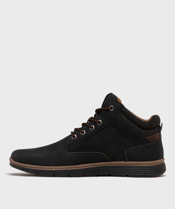 Boots midcut casual à col textile et semelle sport homme vue4 - URBAN STEPS - GEMO