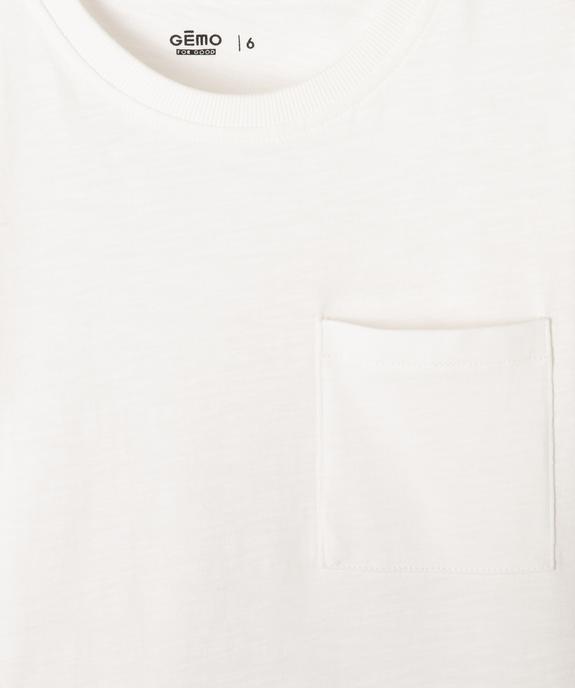 Tee-shirt à manches longues avec poche poitrine garçon vue3 - GEMO (ENFANT) - GEMO