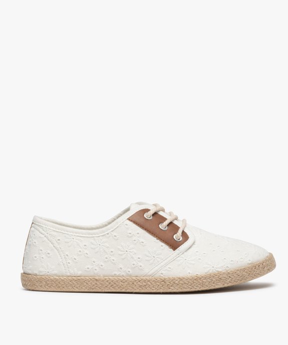 Derbies femme souples en toile et lacets cordelette vue3 - GEMO (SPORTSWR) - GEMO