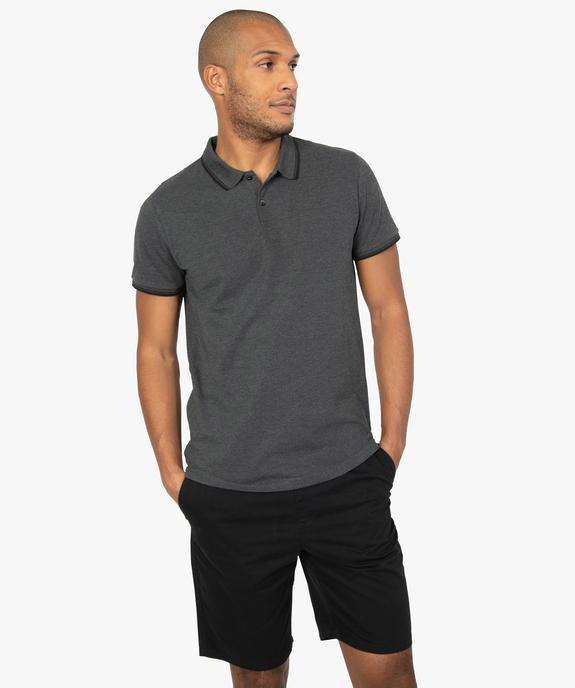 Polo homme à manches courtes 100% coton bio vue1 - GEMO (HOMME) - GEMO