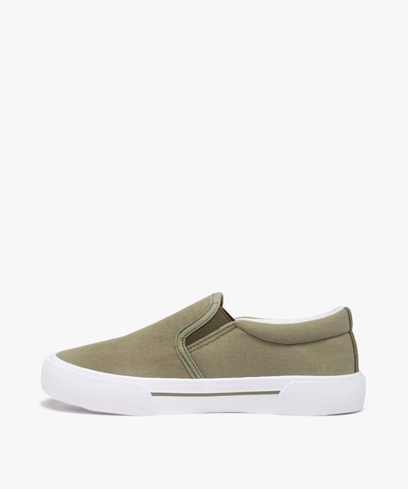 Slip-on garçon en toile unie à col élastiqué vue3 - GEMO 4G GARCON - GEMO