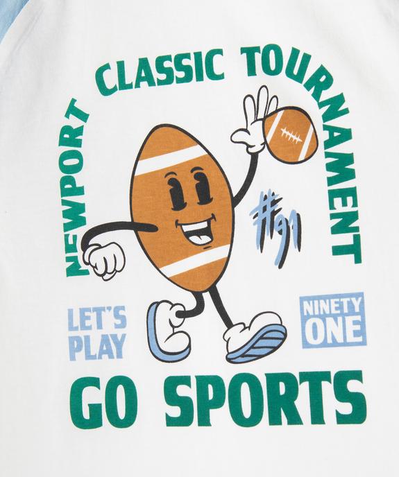 Tee-shirt manches courtes à motif sportif garçon vue2 - GEMO 4G GARCON - GEMO