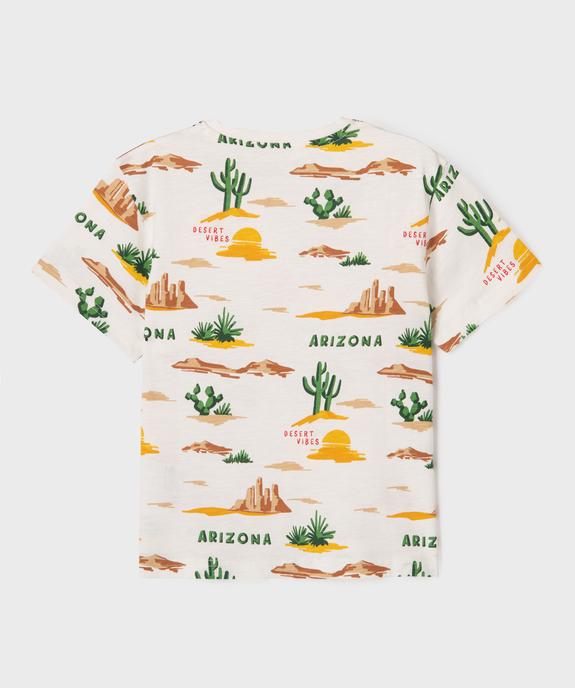 Tee-shirt manches courtes à motif désert garçon vue4 - GEMO (ENFANT) - GEMO
