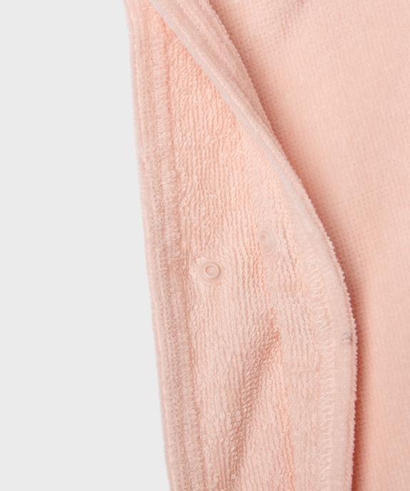 Cape de bain à capuche bébé fille motif chaton vue2 - GEMO 4G BEBE - GEMO