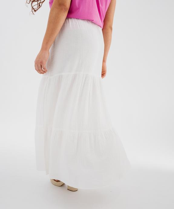 Jupe longue et ample en gaze de coton femme grande taille vue3 - GEMO (G TAILLE) - GEMO