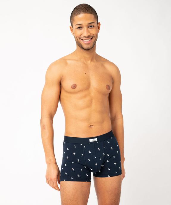 Boxer homme en coton stretch extensible (lot de 2) vue3 - GEMO 4G HOMME - GEMO