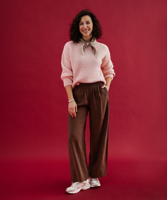 Pull en maille douillette coupe loose femme vue5 - GEMO(FEMME PAP) - GEMO