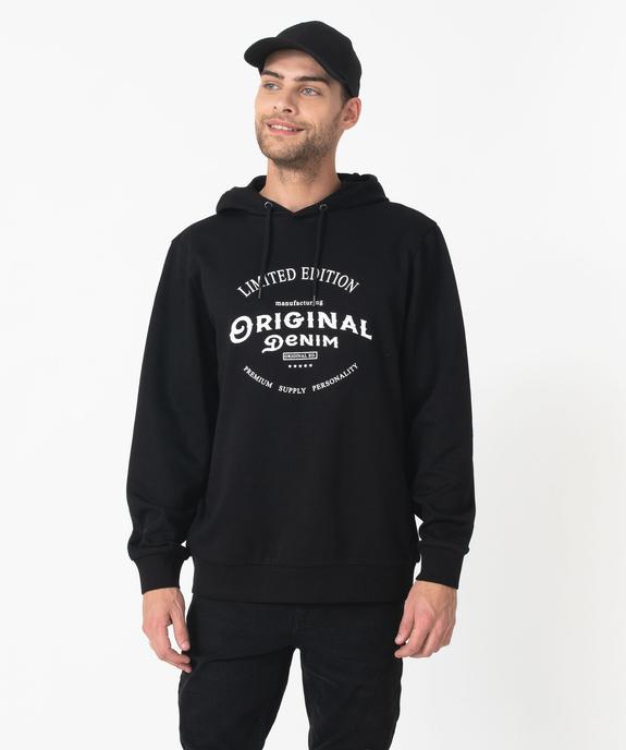 Sweat à capuche en molleton imprimé homme vue1 - PREMIER PRIX BY GEMO - GEMO