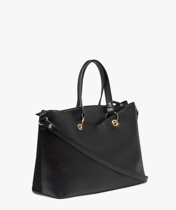Sac cabas femme multi-matières avec bandoulière amovible vue2 - GEMO (ACCESS) - GEMO
