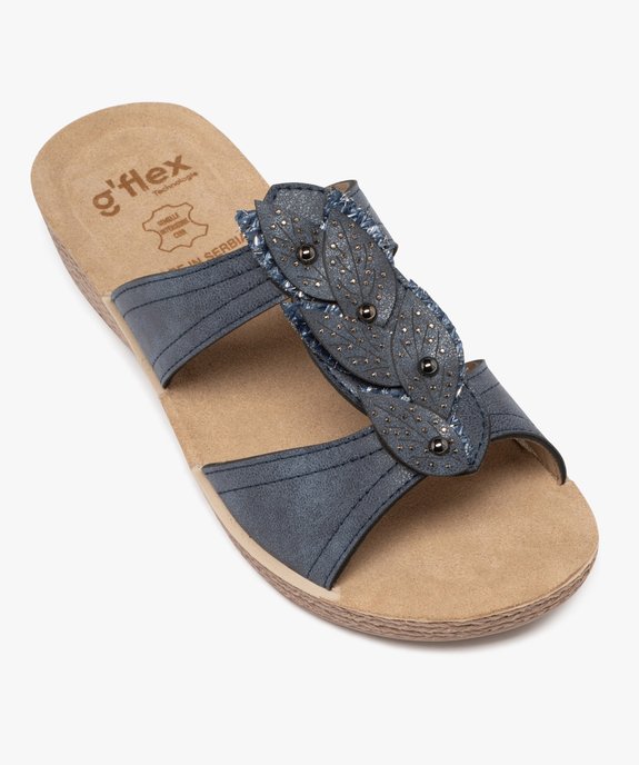 Sandales confort forme mule femme avec fermeture scratch vue5 - G'FLEX - GEMO
