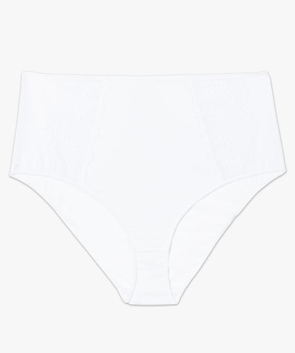 Culotte femme enveloppante en microfibre et dentelle vue3 - GEMO(HOMWR FEM) - GEMO