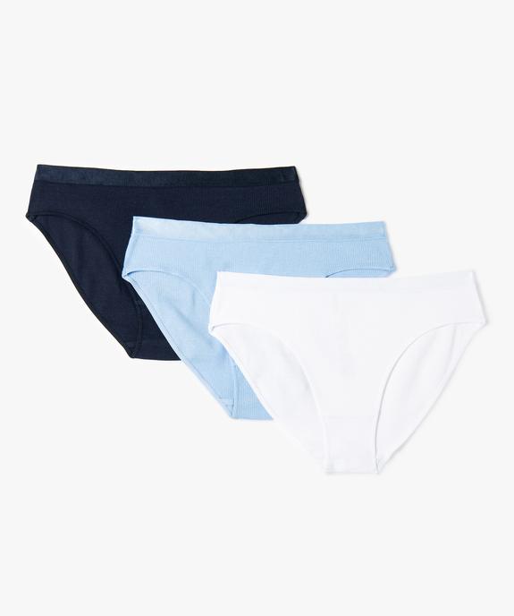 Culottes unies avec ceinture satinée fille (lot de 3) vue1 - GEMO 4G FILLE - GEMO