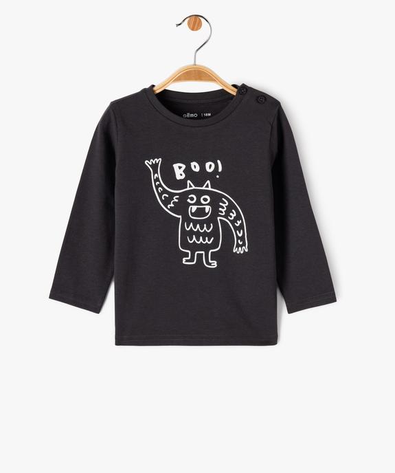 Tee-shirt à manches longues et message humoristique bébé garçon vue1 - GEMO(BEBE DEBT) - GEMO