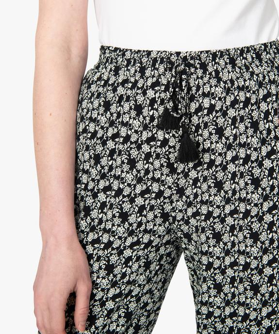Pantalon femme en matière fluide imprimée vue2 - GEMO(FEMME PAP) - GEMO