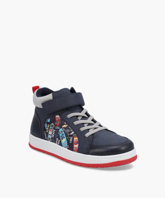 Baskets garçon mid-cut décor skate vue2 - GEMO (ENFANT) - GEMO