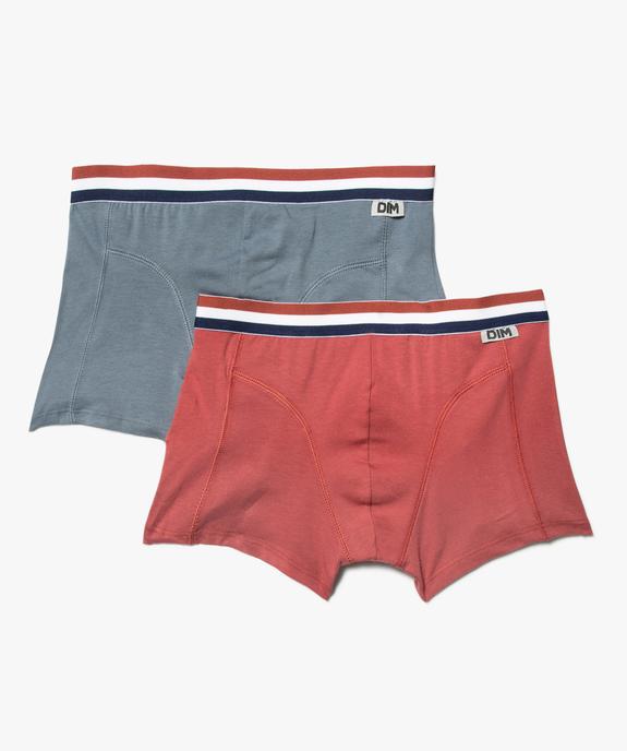  Boxers homme unis en coton stretch (lot de 2) - Dim vue1 - DIM - GEMO