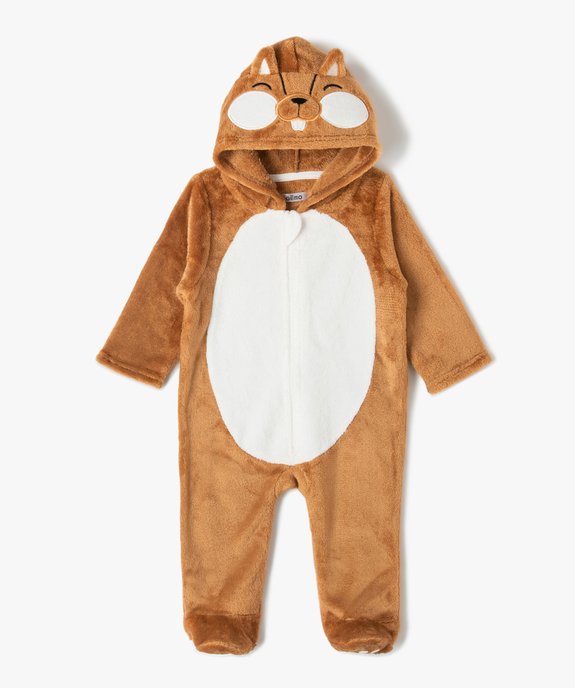 Surpyjama chaud et doux à capuche motif écureuil vue1 - GEMO(BB COUCHE) - GEMO