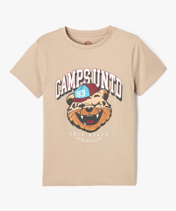 Tee-shirt manches courtes avec motif tigre garçon - Camps United vue2 - CAMPS GEMO FOR GOOD - GEMO