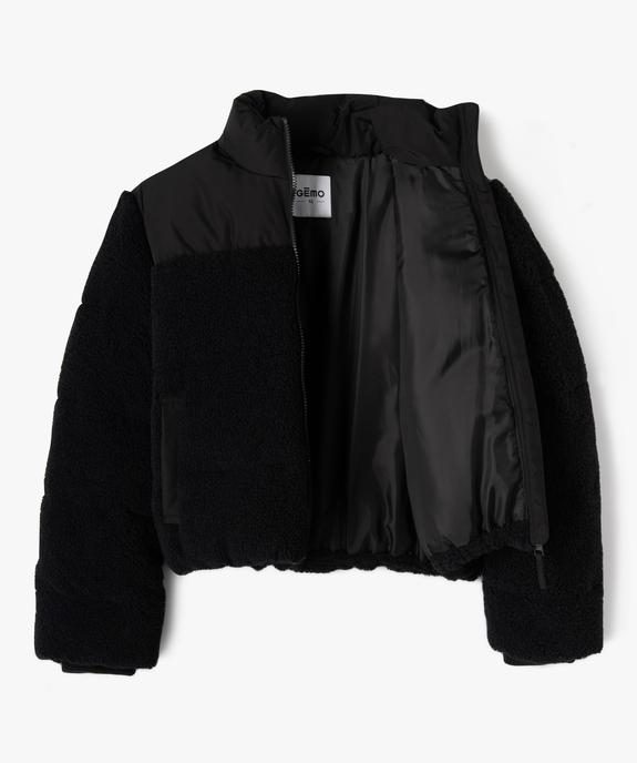 Blouson matelassé court avec col montant fille vue2 - GEMO 4G FILLE - GEMO