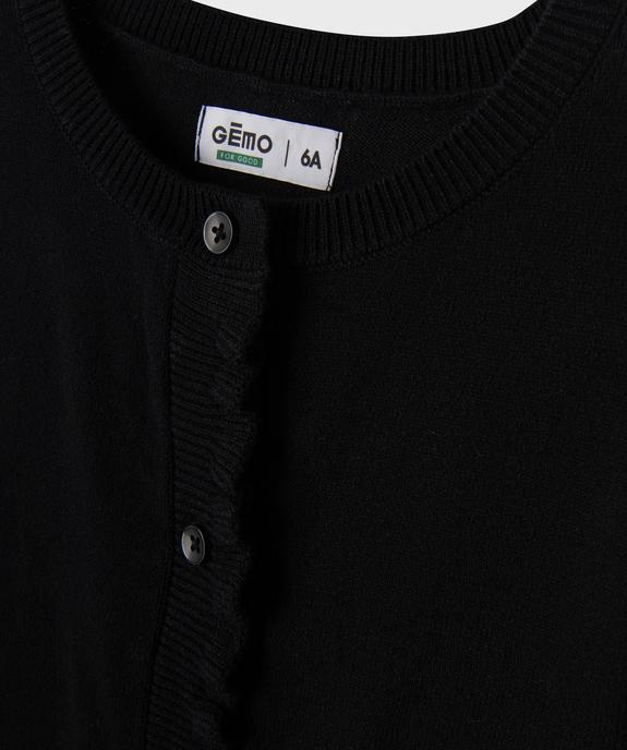 Gilet fin en viscose avec finitions froncées fille vue2 - GEMO 4G FILLE - GEMO