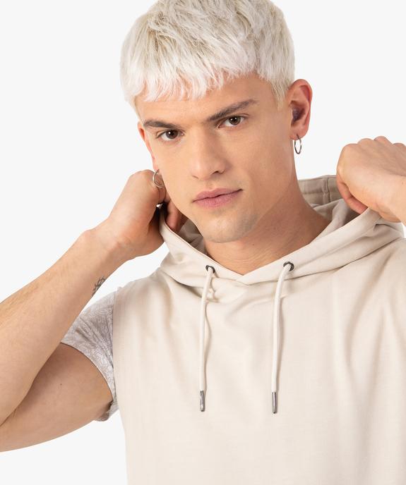 Sweat homme à capuche sans manches vue2 - GEMO (HOMME) - GEMO