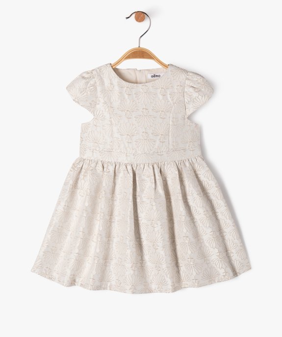 Robe de cérémonie avec motifs brodés bébé fille vue1 - GEMO(BEBE DEBT) - GEMO