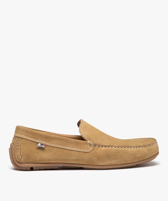 Mocassins homme unis en cuir velours vue1 - URBAN STEPS GEMO FOR GOOD - GEMO