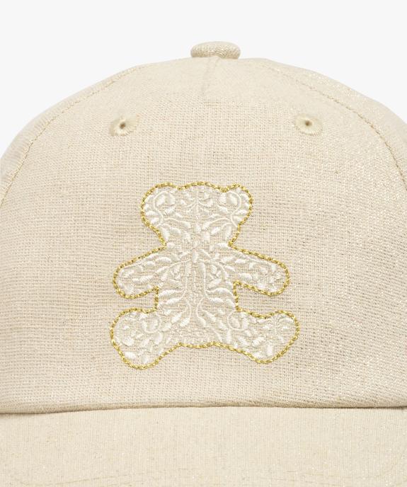 Casquette pailletée avec ourson brodé fille - LuluCastagnette vue2 - LULUCASTAGNETTE - GEMO