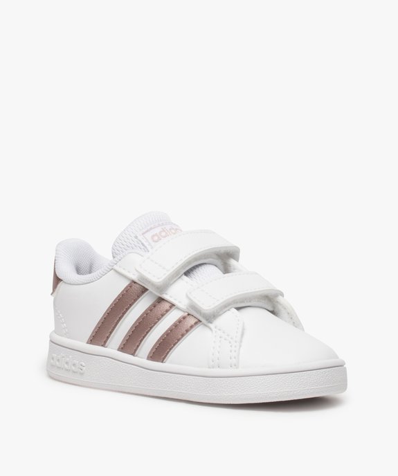 Baskets fille à scratch Grand Court Adidas vue2 - ADIDAS - GEMO