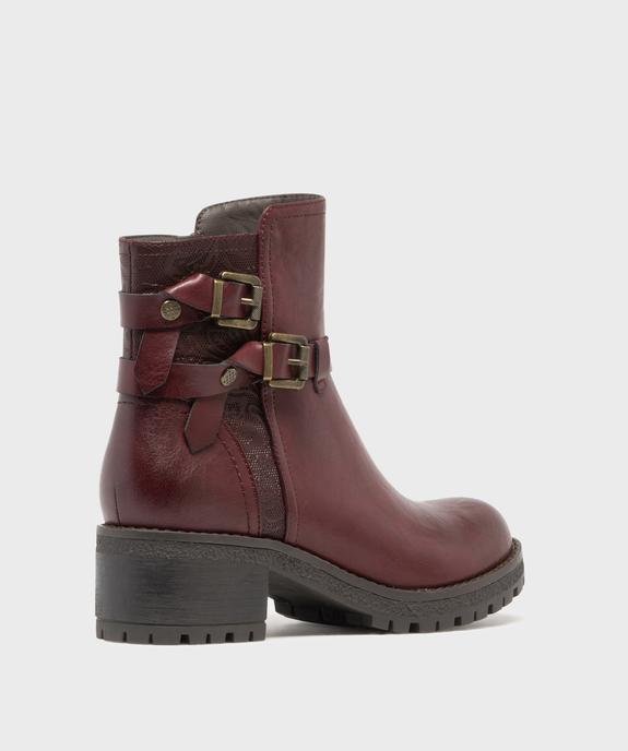 Boots zippées à talon et semelle crantée femme vue4 - EMILIA ROSA - GEMO