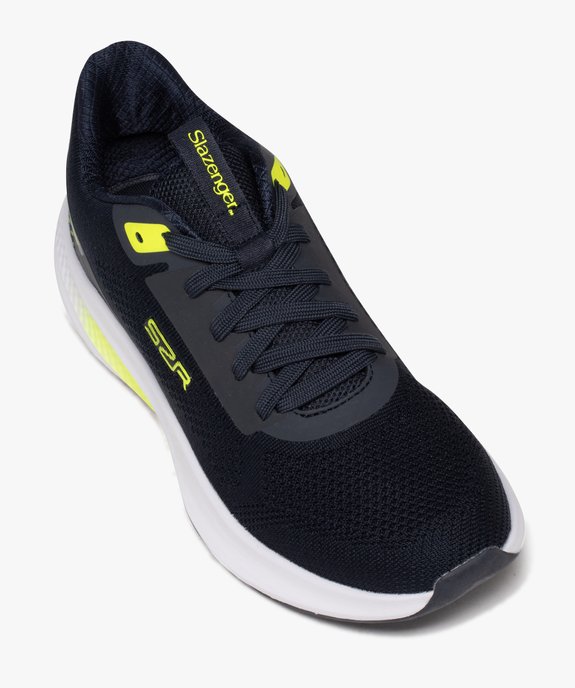 Baskets homme unies à lacets dessus en mesh avec détails fluo - Slazenger vue5 - SLAZENGER - GEMO