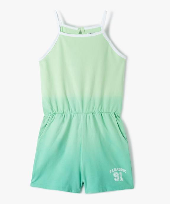 Combishort fille sportswear en jersey au coloris dégradé vue1 - GEMO (JUNIOR) - GEMO