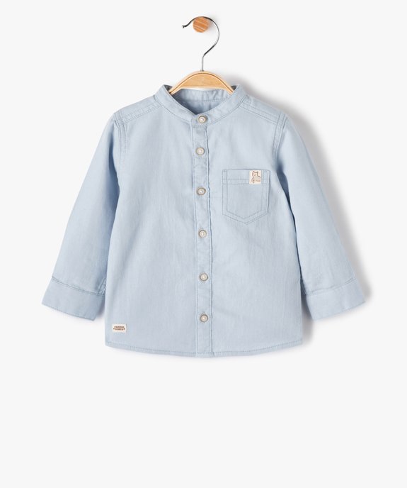 Chemise bébé garçon manches longues avec col mao vue1 - GEMO(BEBE DEBT) - GEMO