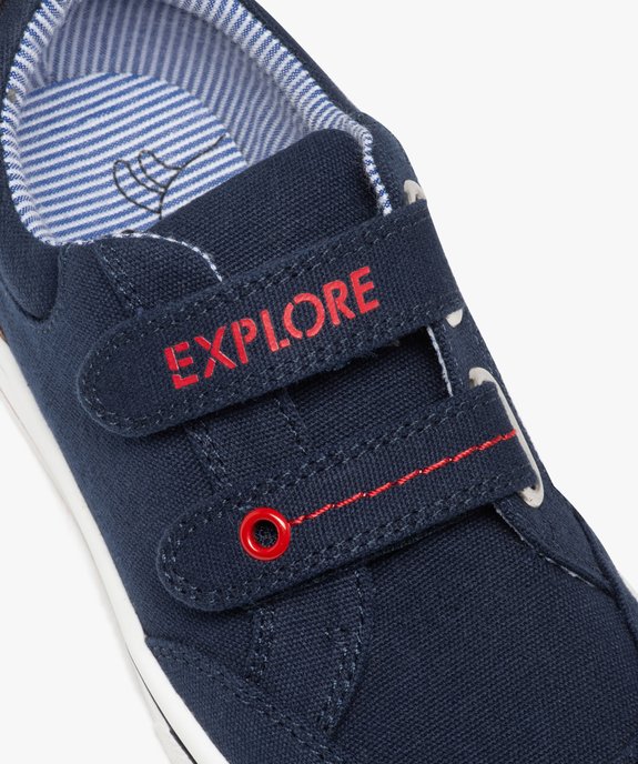 Baskets garçon en toile denim à double scratch et contrefort fantaisie vue7 - BUGGY GEMO FOR GOOD - GEMO