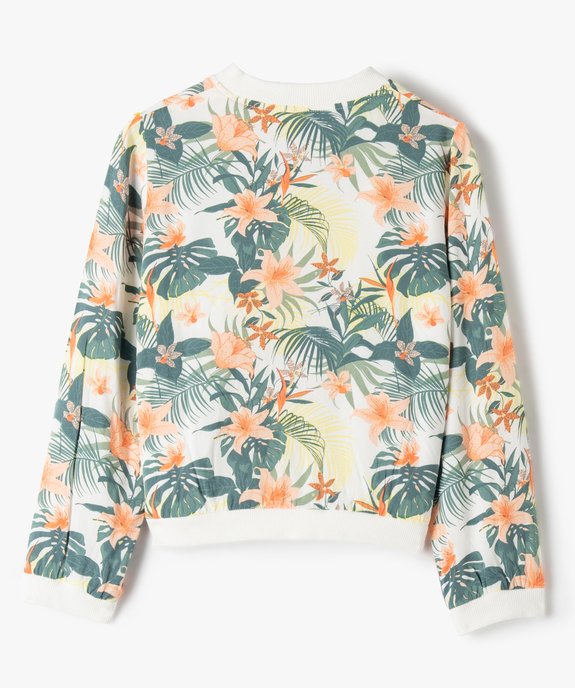 Blouson fille imprimé avec finitions bord-côte vue4 - GEMO (ENFANT) - GEMO