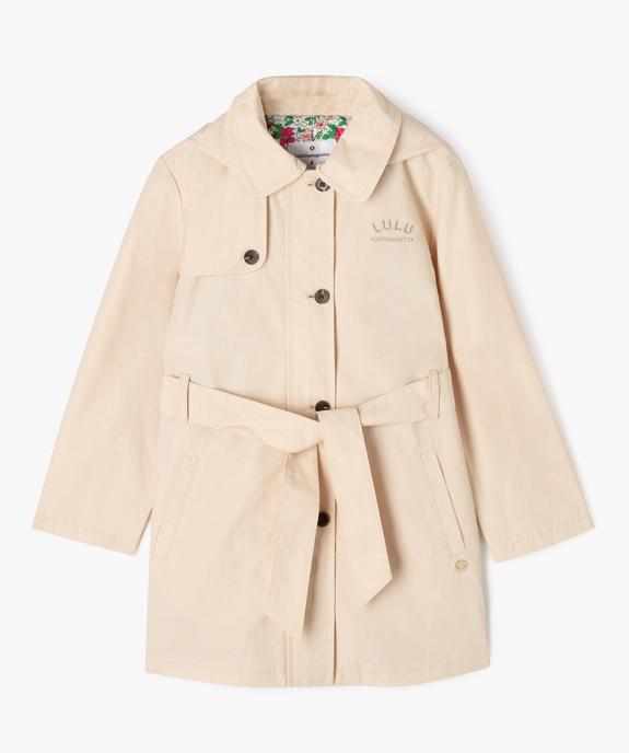 Imperméable mi-long à capuche fille - LuluCastagnette vue1 - LULUCASTAGNETTE - GEMO
